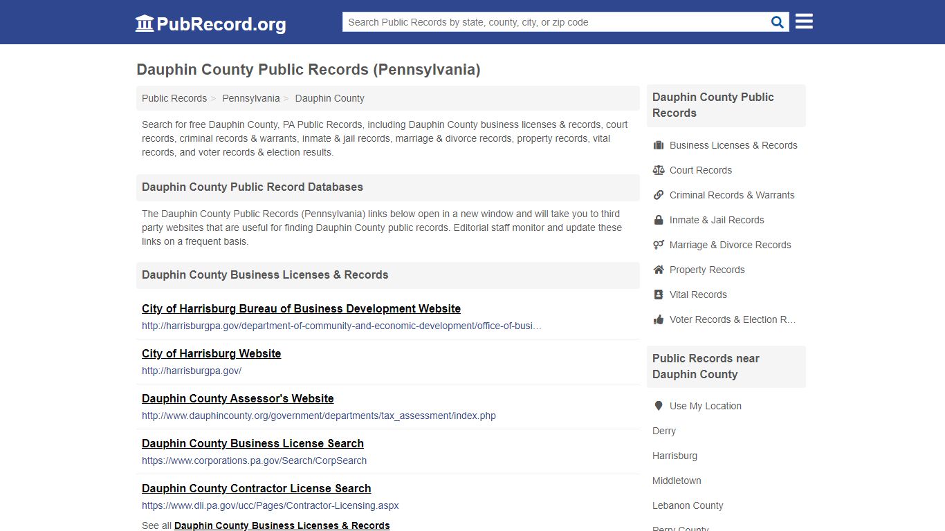 Free Dauphin County Public Records (Pennsylvania Public ...